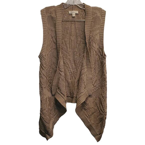 Coldwater Creek Jackets & Blazers - COLDWATER Creek Women's Oversize Knit Sweater Shark Bite Style Vest Size Large